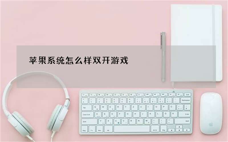 苹果系统怎么样双开游戏