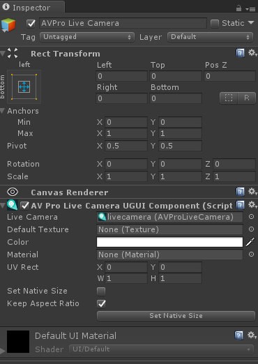 AVProLiveCamera(Unity相机视频采集插件)